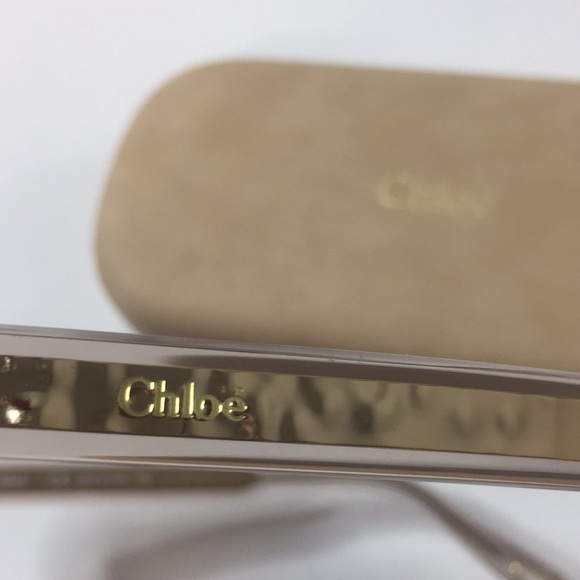 NWT CHLOÉ 52mm V-round Sunglasses In Champagne main image 9